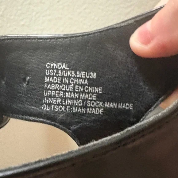 JustFab Cyndal Women’s Black Pointed Toe Ankle Strap Stiletto Heels – Size 7.5 - Picture 5 of 5